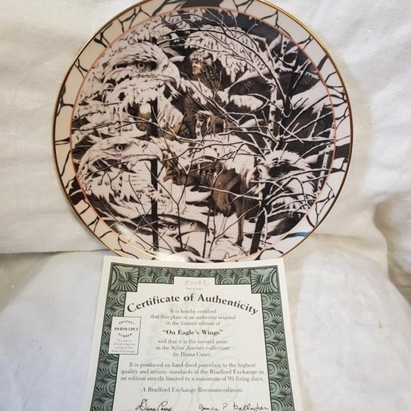 Bradford Exchange " On Eagles Wings" Plate By Diana Casey